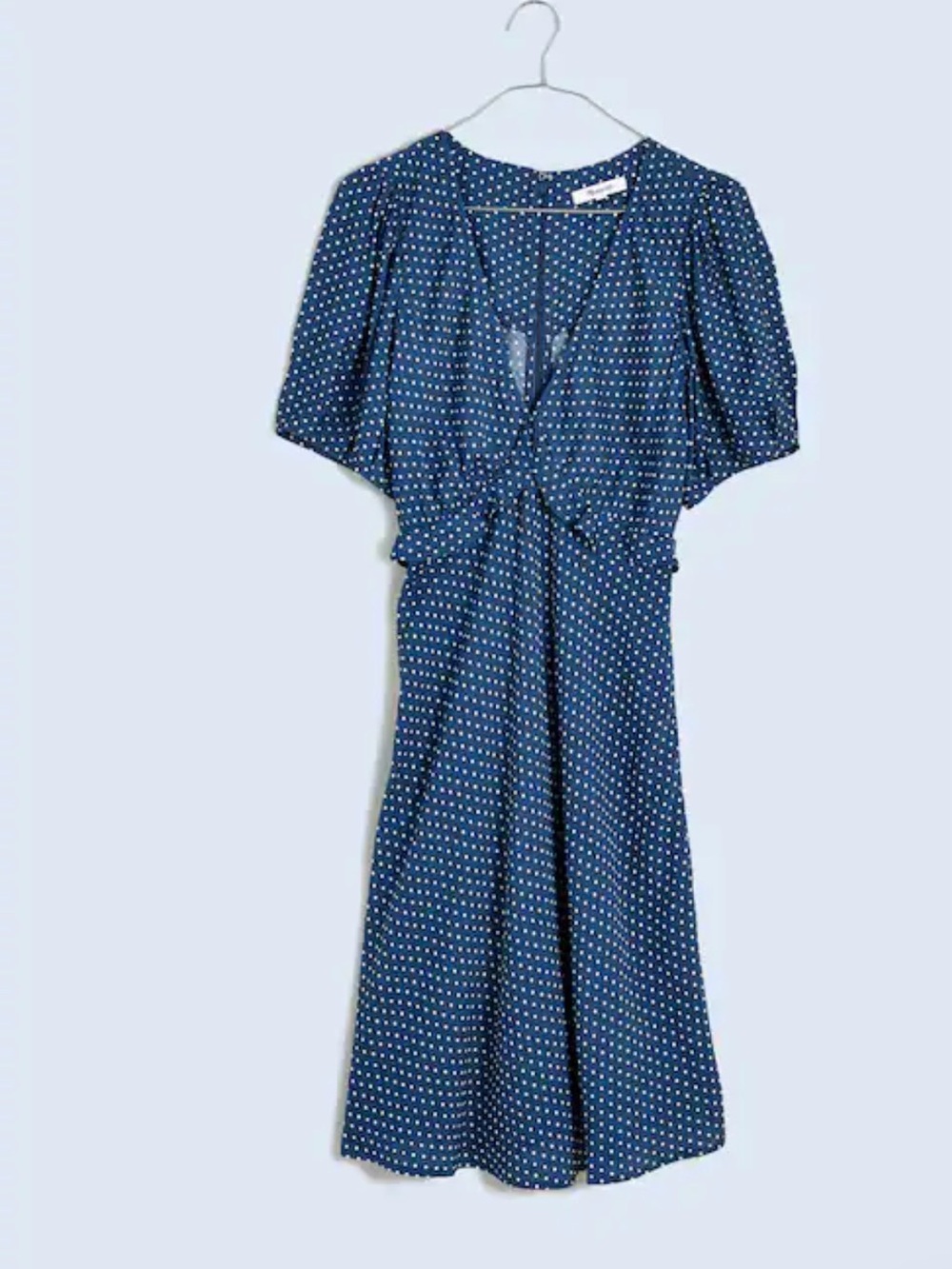 Madewell Navy Polka Dot Mini Dress